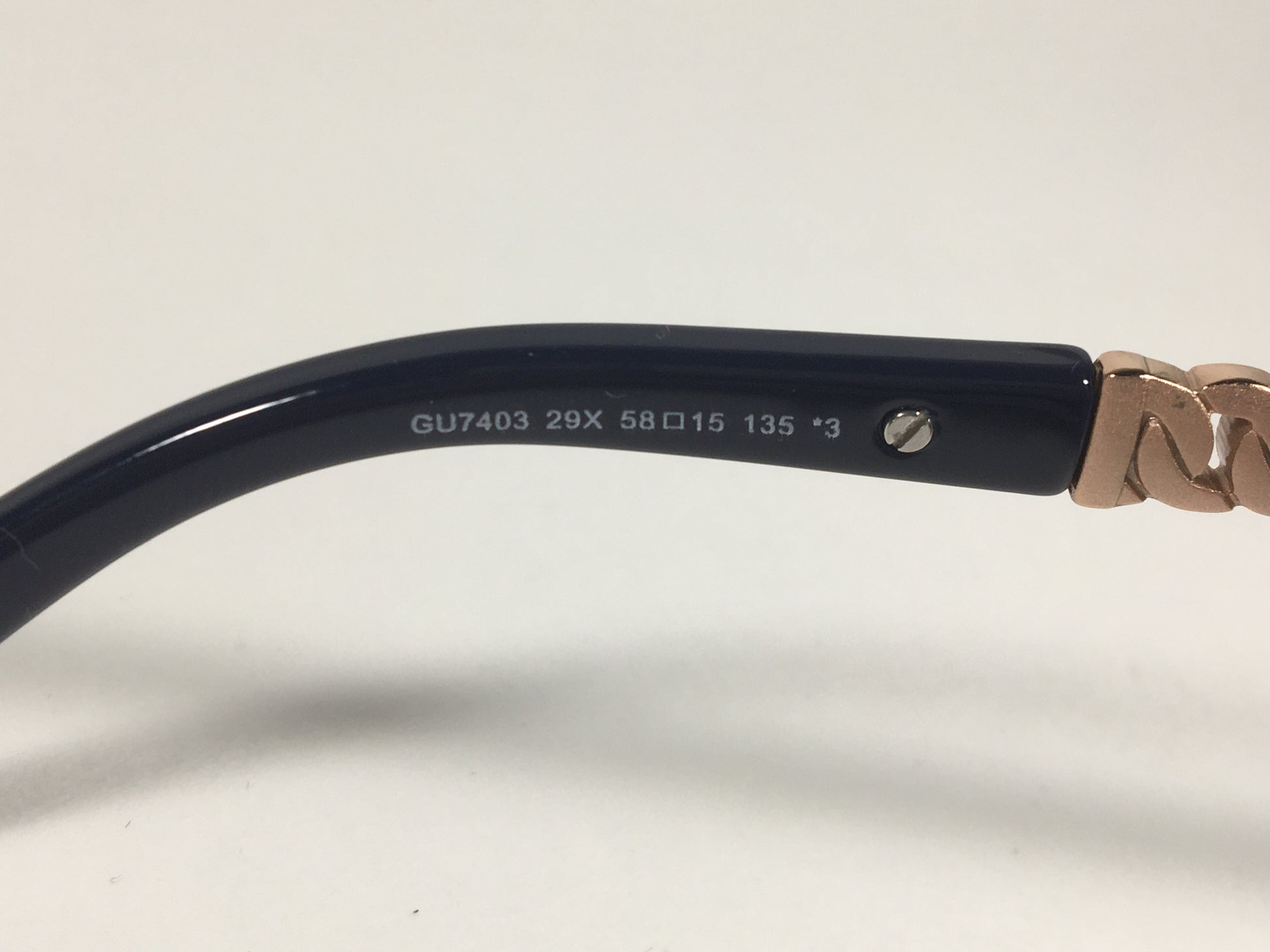 Guess Square Sunglasses GU7403 29X Matte Rose Gold Blue Mirror Lens - Sunglasses