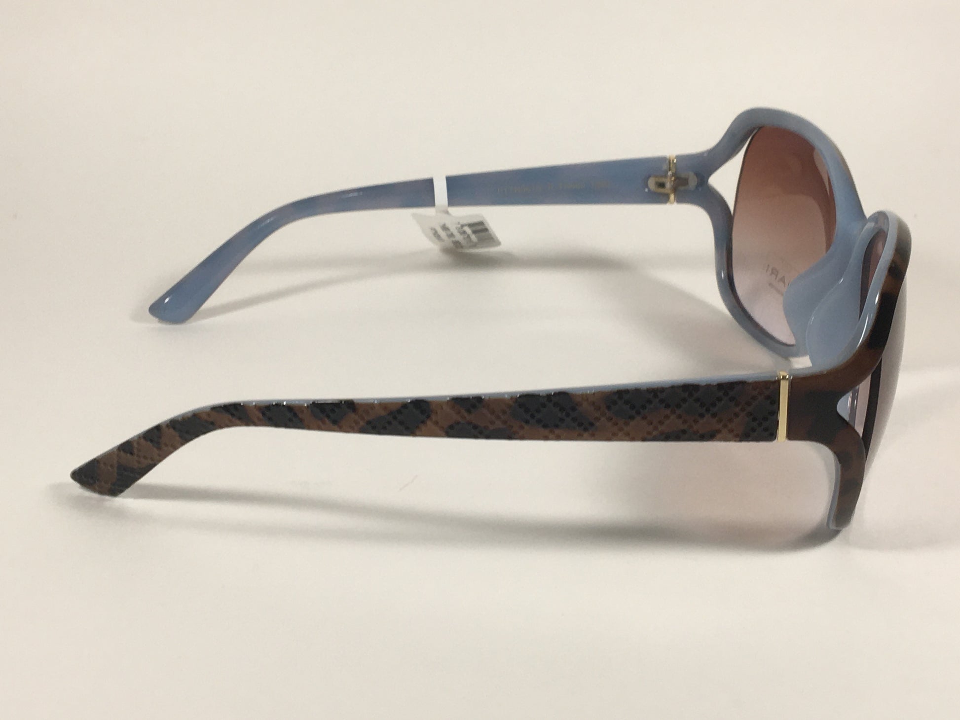 Tahari Large Oval Sunglasses Blue Gray Tortoise Brown Gradient Lens TH660 TSBL - Sunglasses