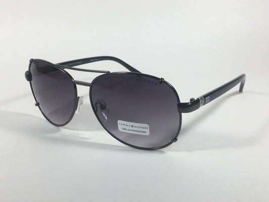 Tommy Hilfiger Bradshaw Aviator Sunglasses Gunmetal Frame Gray Gradient Lens BRADSHAW WM OL06 - Sunglasses