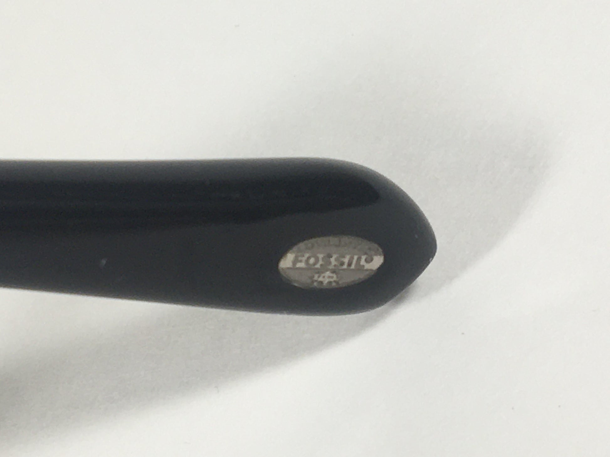 Fossil Catty Club Sunglasses Black Gloss Frame Silver Trim Smoke Gradient Lens FW148 - Sunglasses