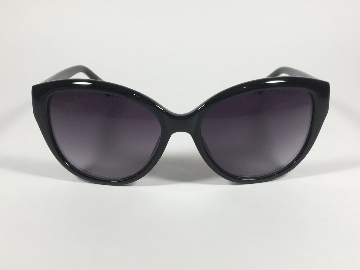 Calvin Klein Cat Eye Sunglasses CK19536S 001 Black Gloss Smoke Gradient Lens - Sunglasses