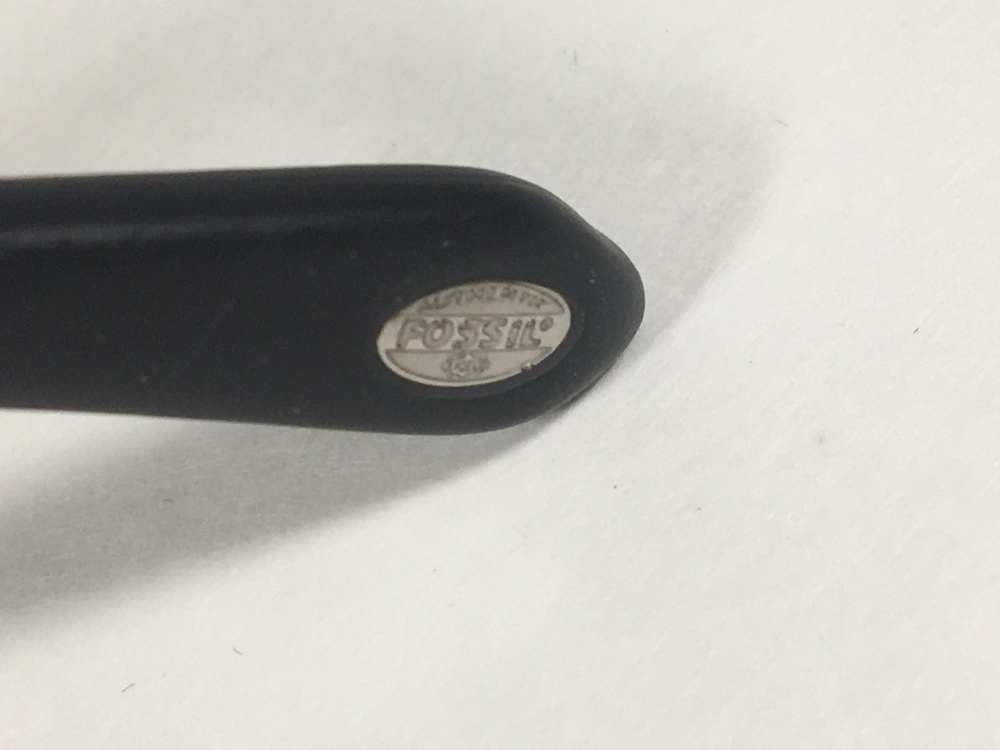 Fossil Square Sunglasses Matte Black Frame Solid Gray Lens FM12 - Sunglasses