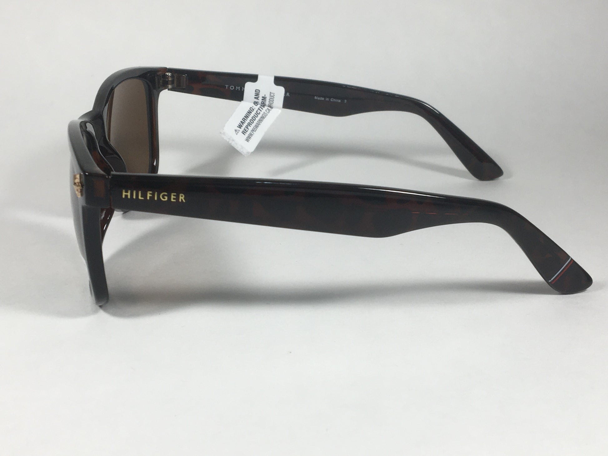 Tommy Hilfiger Aileen Square Sunglasses Brown Tortoise With Brown Lens AILEEN WP OL435 - Sunglasses