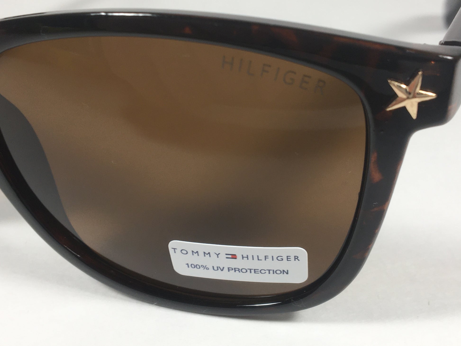 Tommy Hilfiger Aileen Square Sunglasses Brown Tortoise With Brown Lens AILEEN WP OL435 - Sunglasses