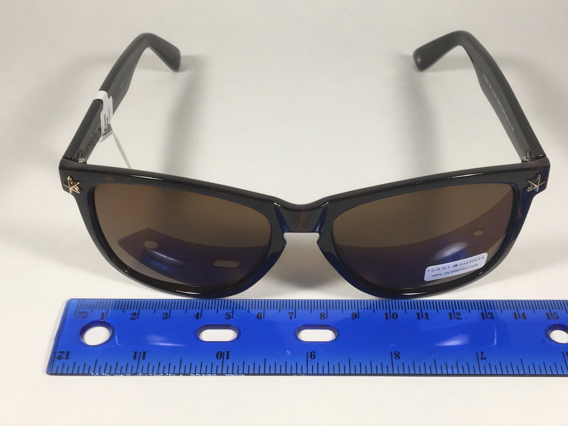 Tommy Hilfiger Aileen Square Sunglasses Brown Tortoise With Brown Lens AILEEN WP OL435 - Sunglasses