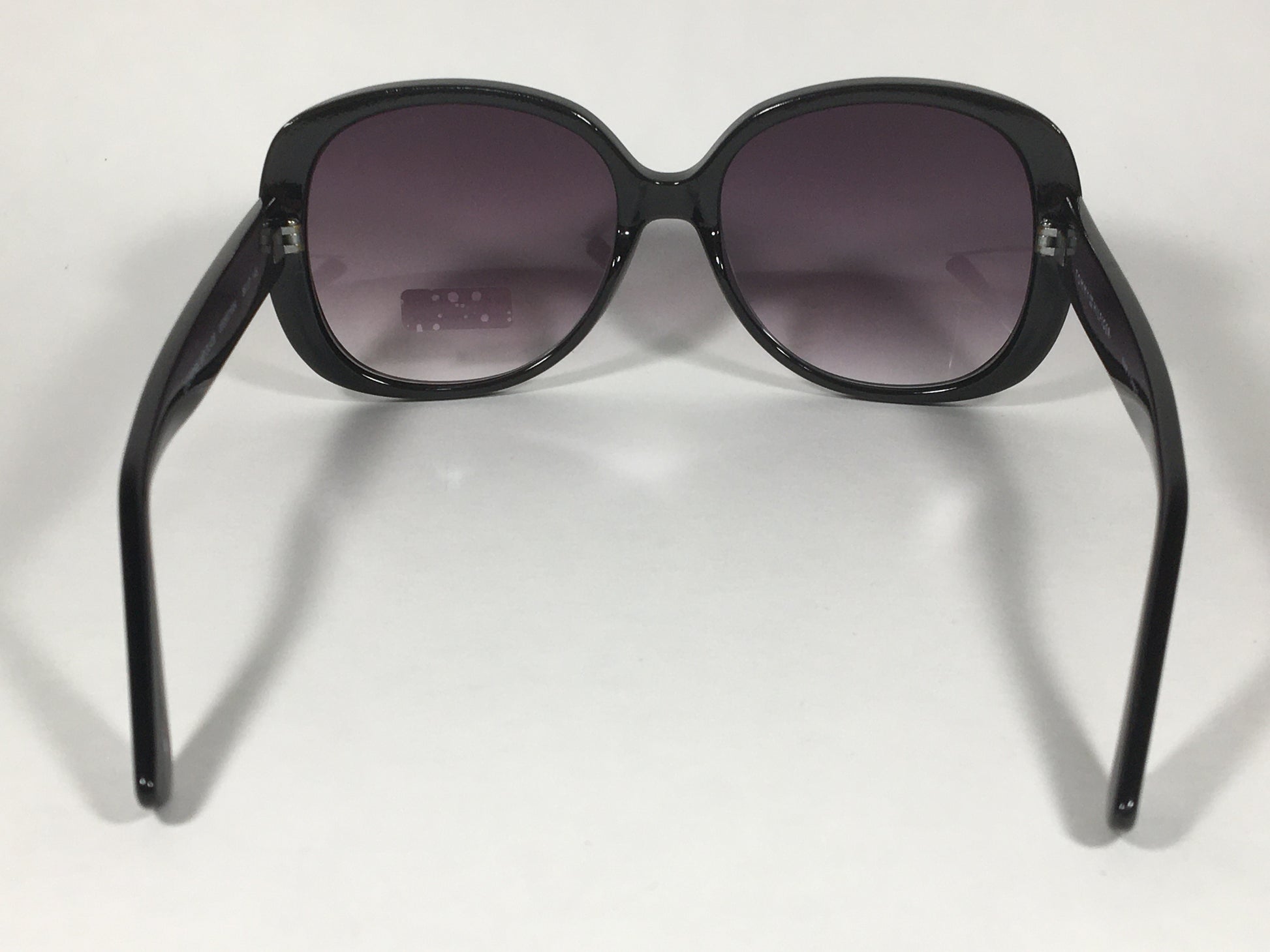 Tommy Hilfiger Dierdre Large Oval Sunglasses Shiny Black Frame Gray Gradient Lens DIERDRE WP OL436 - Sunglasses
