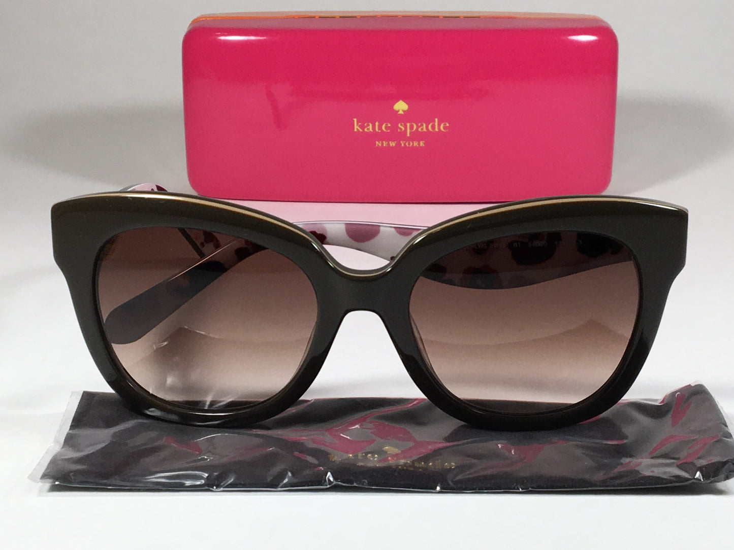 Kate Spade Amberly/s 0w53 b1 Hello Sunshine Cat Eye Sunglasses Brown With Brown Gradient - Sunglasses