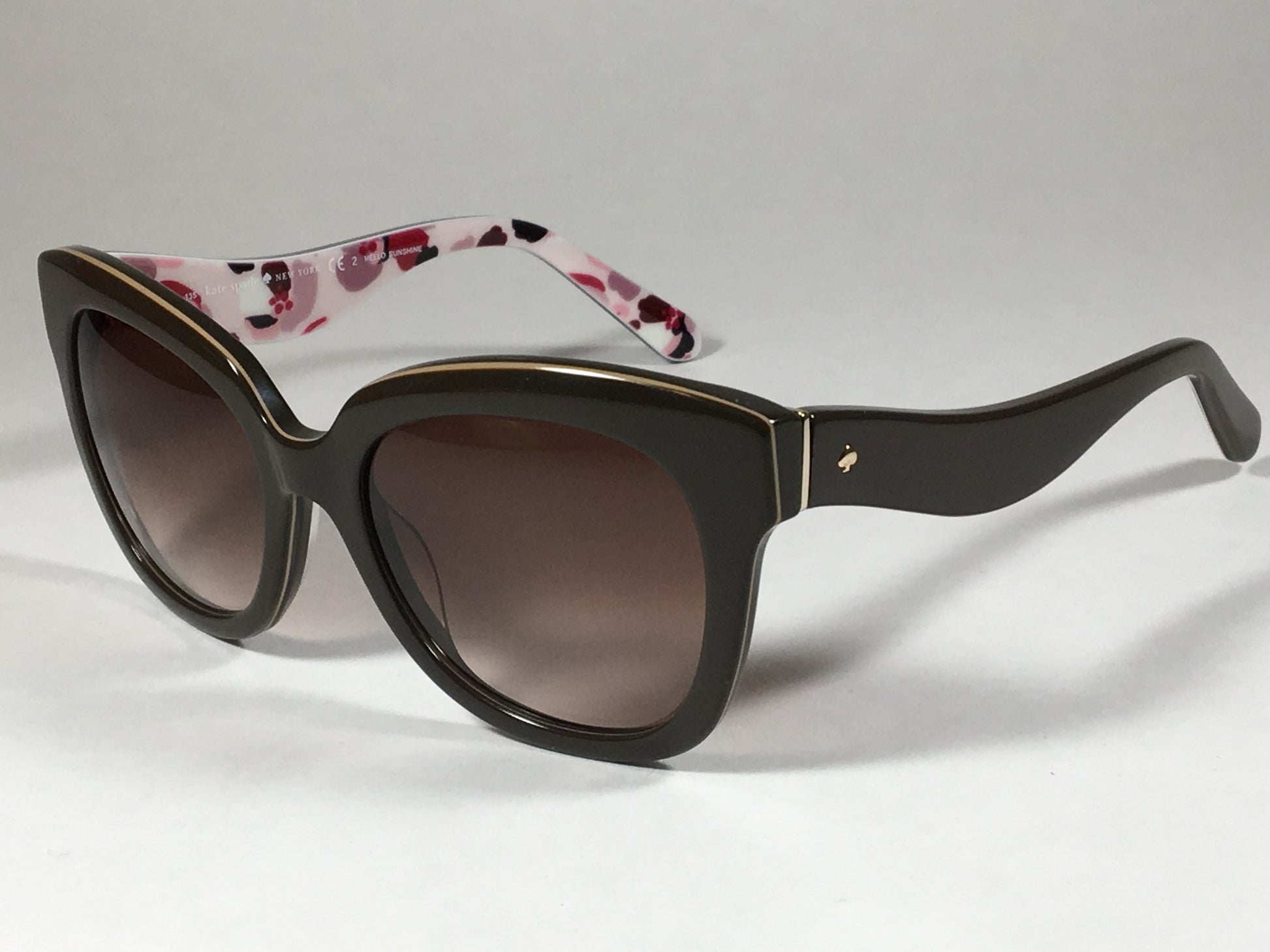 Kate Spade Amberly s 0w53 b1 Hello Sunshine Cat Eye Sunglasses Brown W TheSunglassFashion