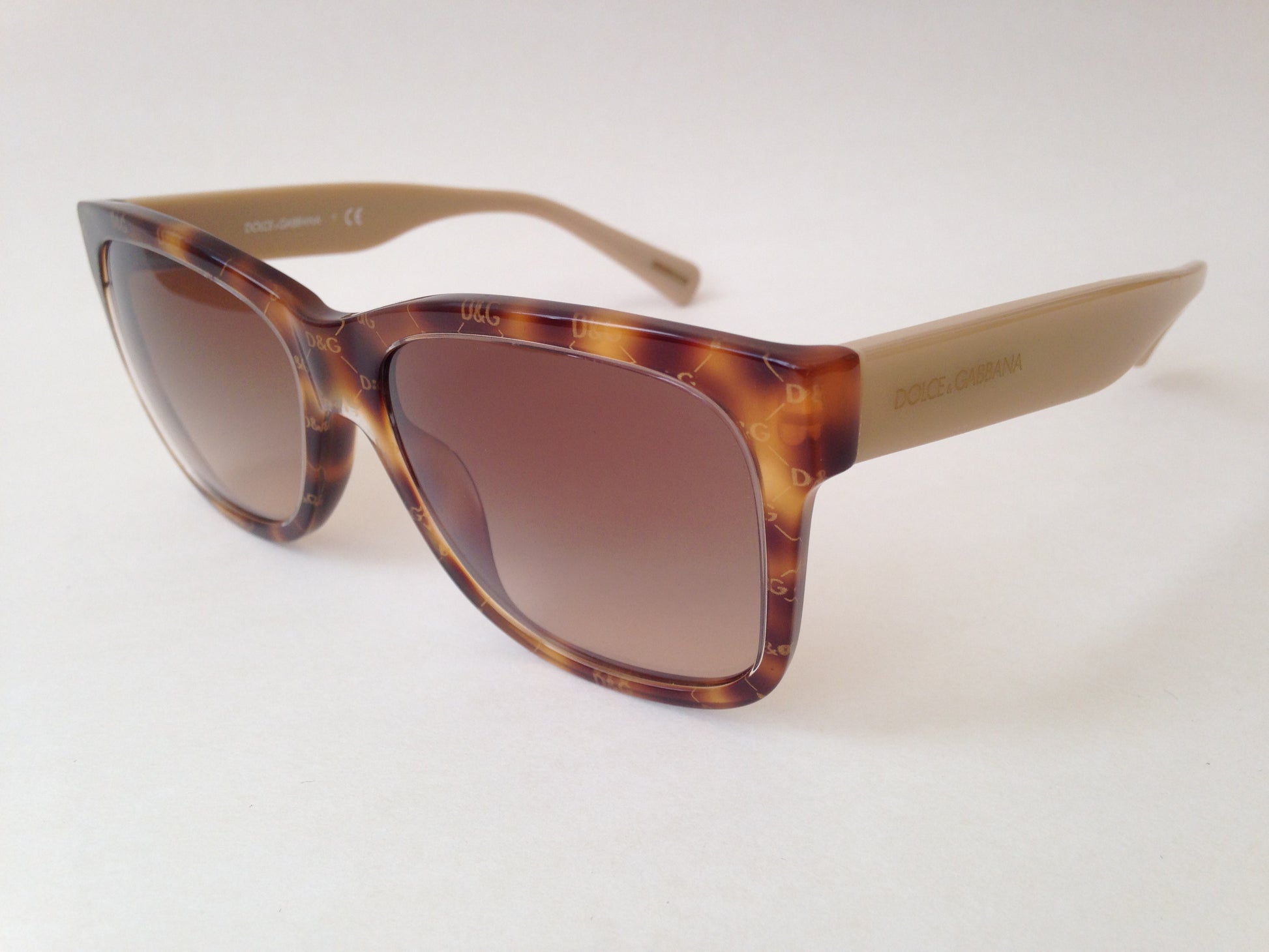 Dolce Gabbana Womens Square Sunglasses D&g Havana Brown Logo Mens Dg4158P - Sunglasses