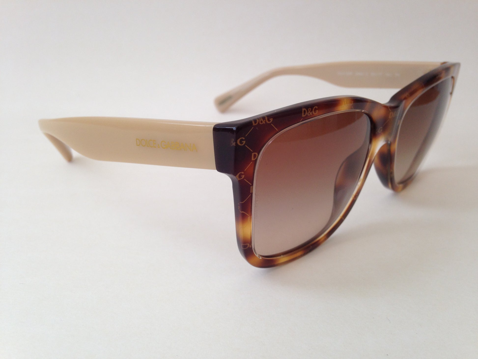 Dolce Gabbana Womens Square Sunglasses D&g Havana Brown Logo Mens Dg4158P - Sunglasses