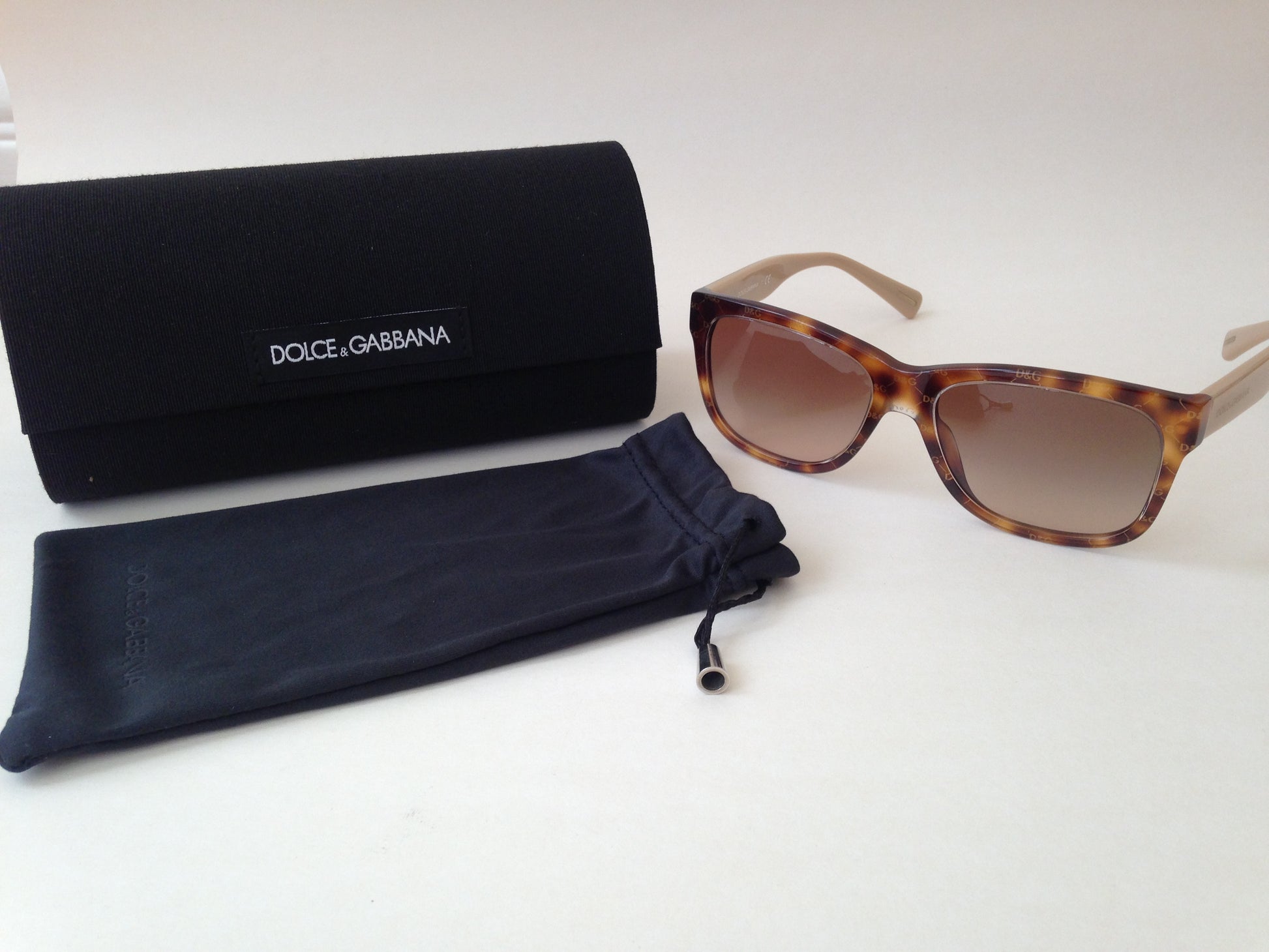 Dolce Gabbana Womens Square Sunglasses D&g Havana Brown Logo Mens Dg4158P - Sunglasses