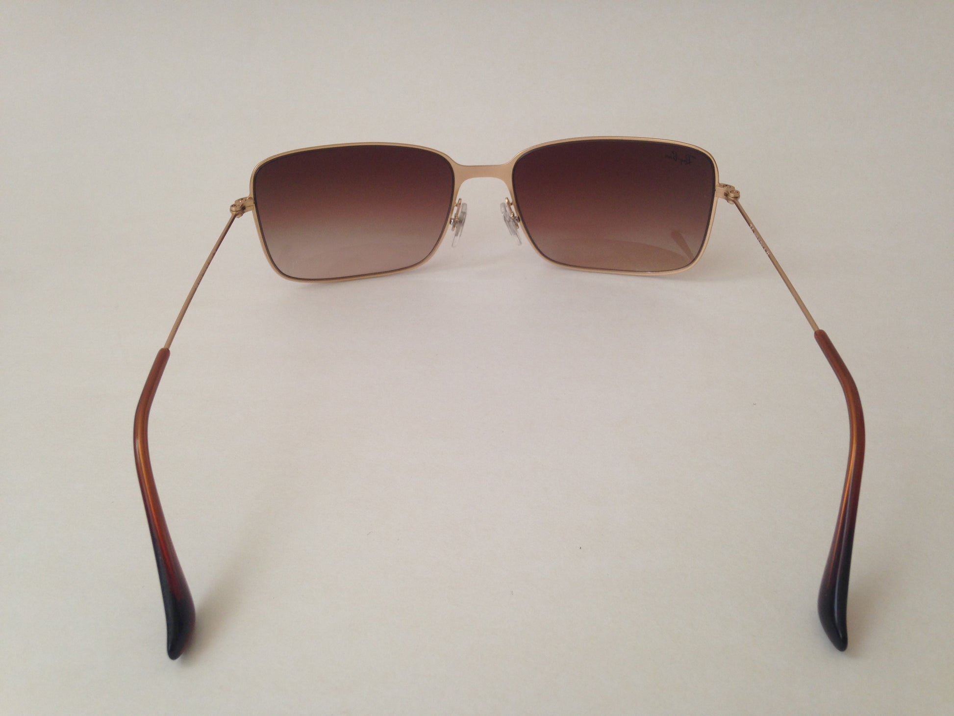 Ray-Ban Highstreet Navigator Sunglasses Rb3514 149/13 Rectangle Gold Wire Brown Lens - Sunglasses
