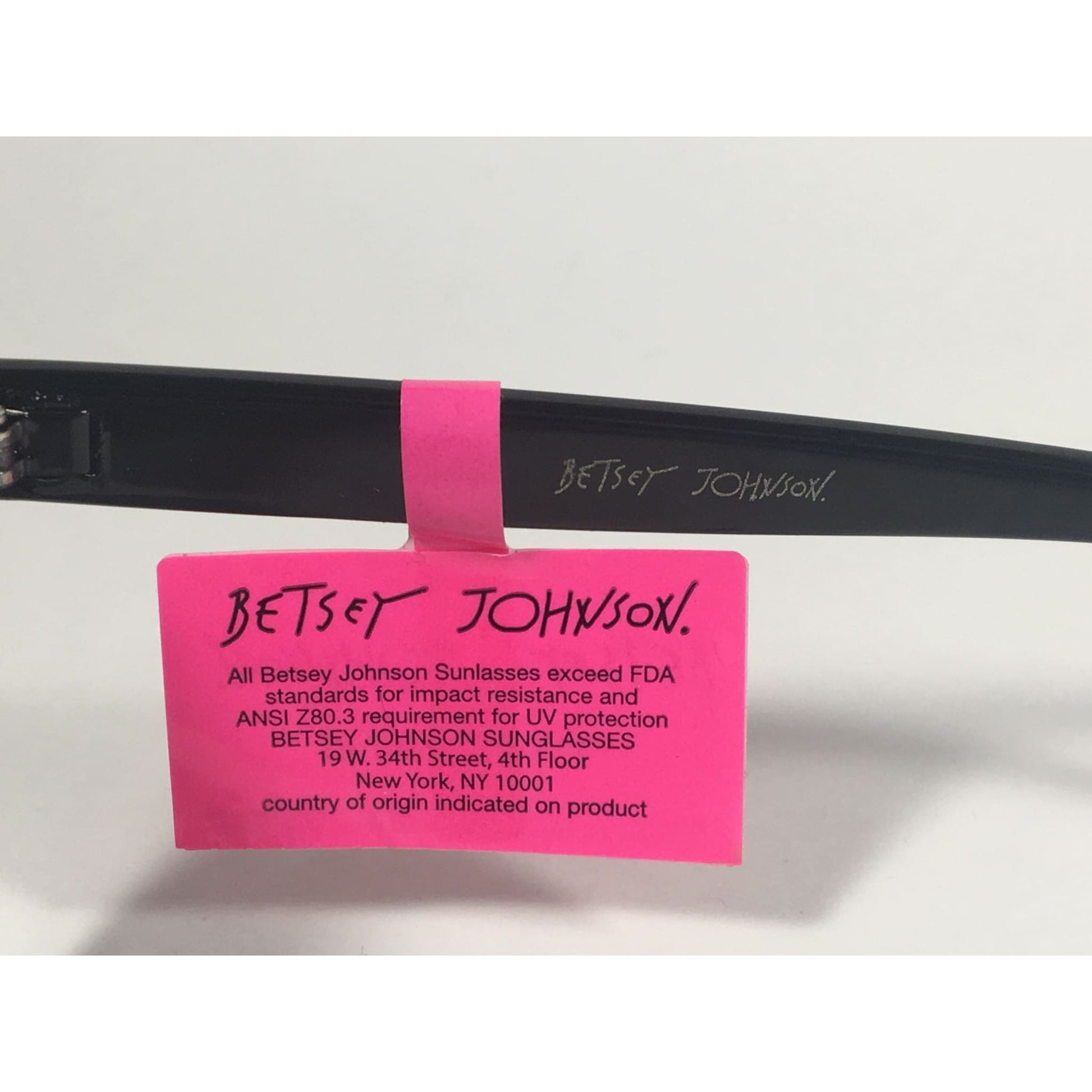 Betsey Johnson Catty Club Sunglasses Black Gold Gray Smoke Gradient Cat Eye - Sunglasses