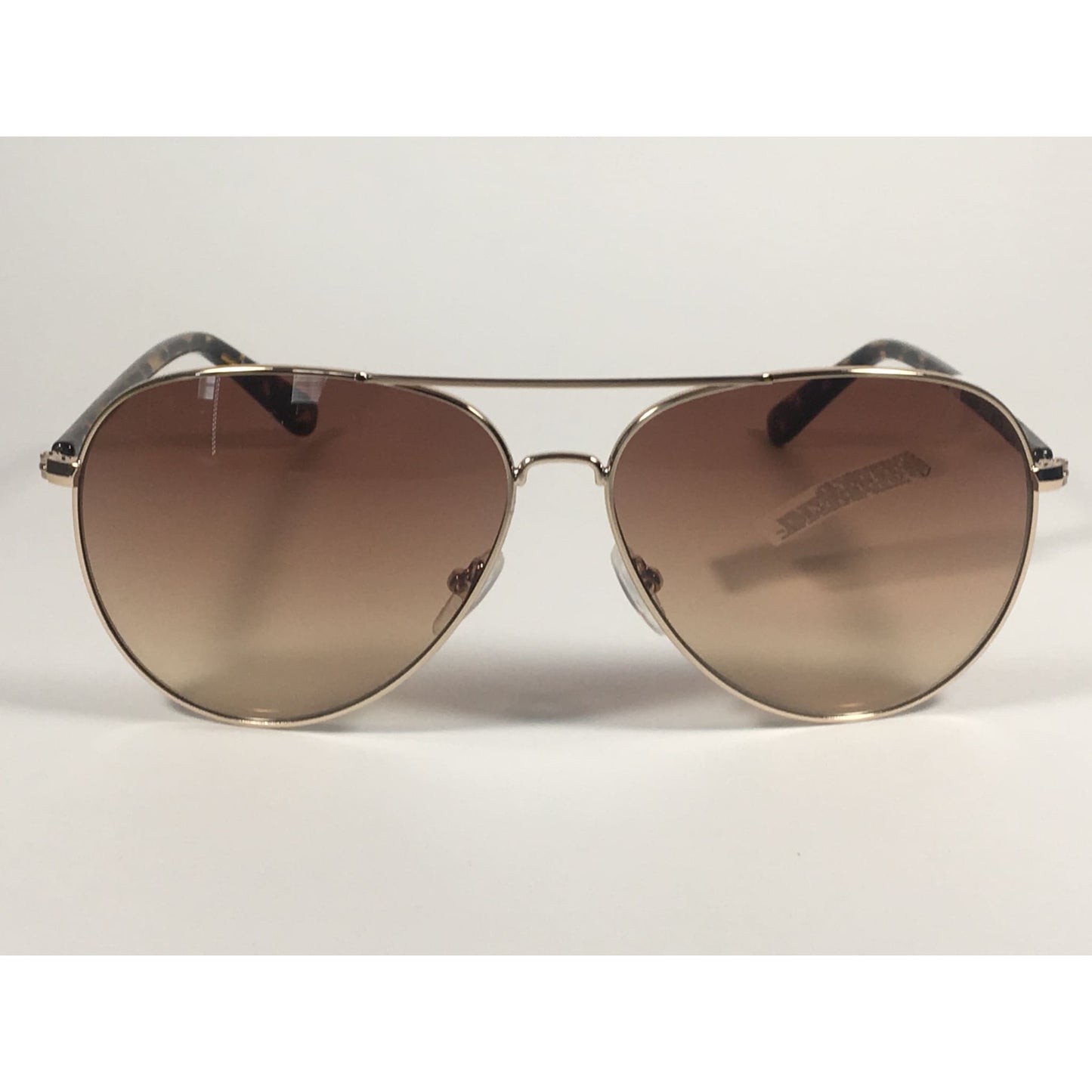 Calvin Klein CK19314S 717 Aviator Pilot Sunglasses Gold Brown Tortoise With Brown Gradient Lens - Sunglasses