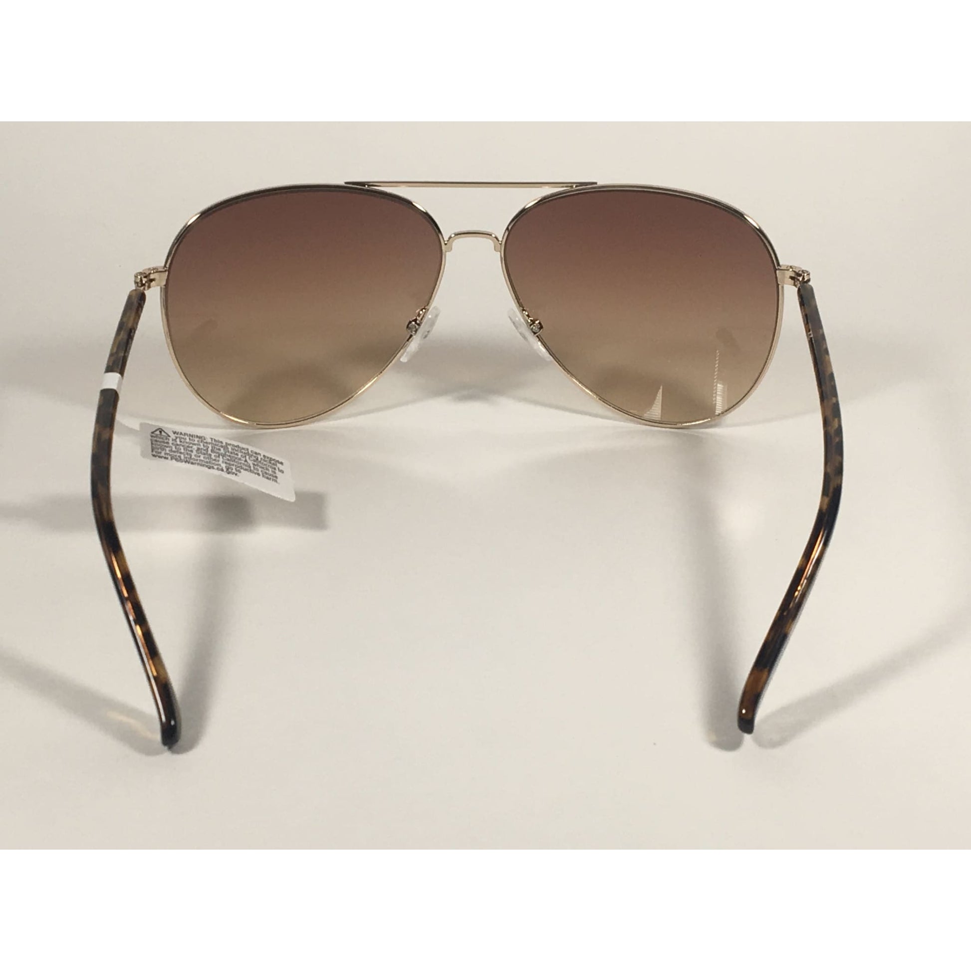 Calvin Klein CK19314S 717 Aviator Pilot Sunglasses Gold Brown Tortoise With Brown Gradient Lens - Sunglasses