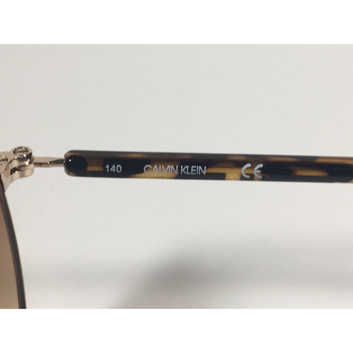 Calvin Klein CK19314S 717 Aviator Pilot Sunglasses Gold Brown Tortoise With Brown Gradient Lens - Sunglasses
