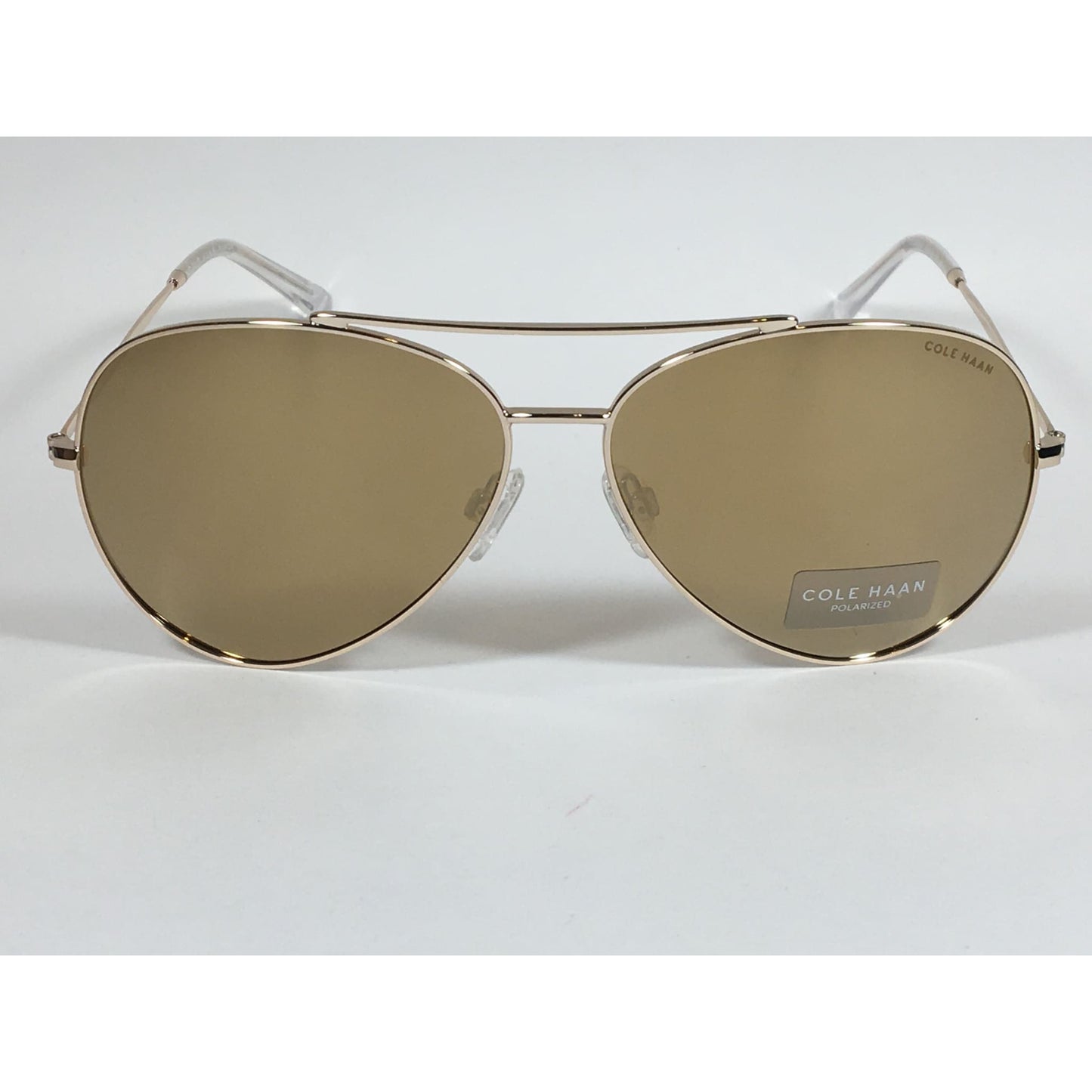 Cole Haan Polarized Aviator Pilot Sunglasses Gold Mirror Lens CH9005 717 GOLD - Sunglasses