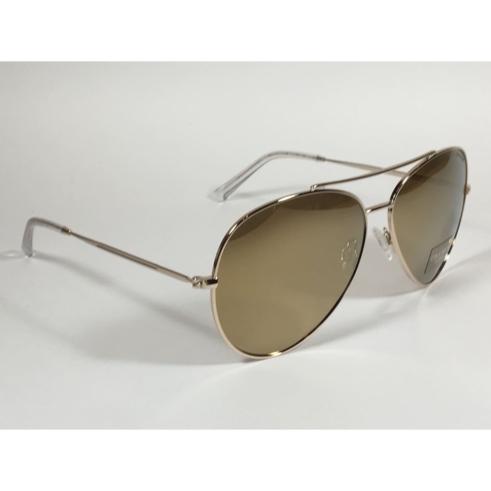 Cole Haan Polarized Aviator Pilot Sunglasses Gold Mirror Lens CH9005 717 GOLD - Sunglasses
