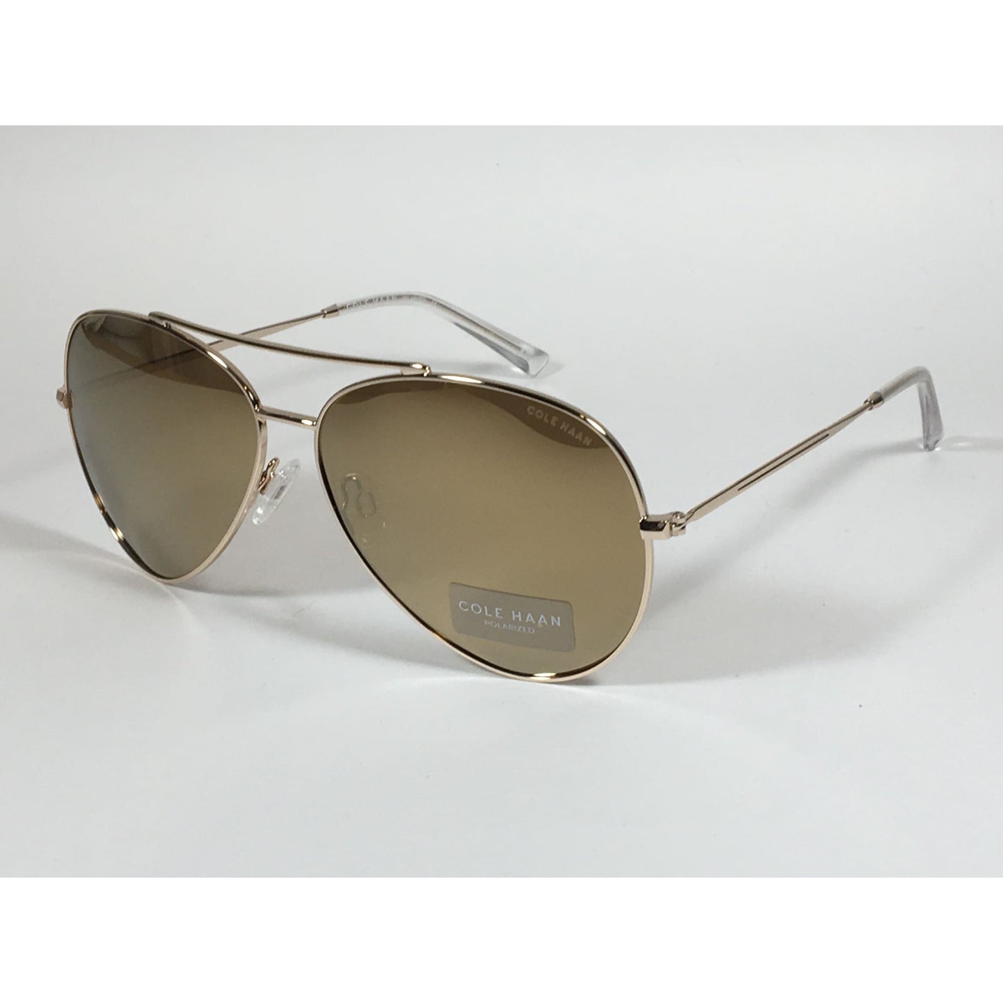 Cole Haan Polarized Aviator Pilot Sunglasses Gold Mirror Lens CH9005 717 GOLD - Sunglasses