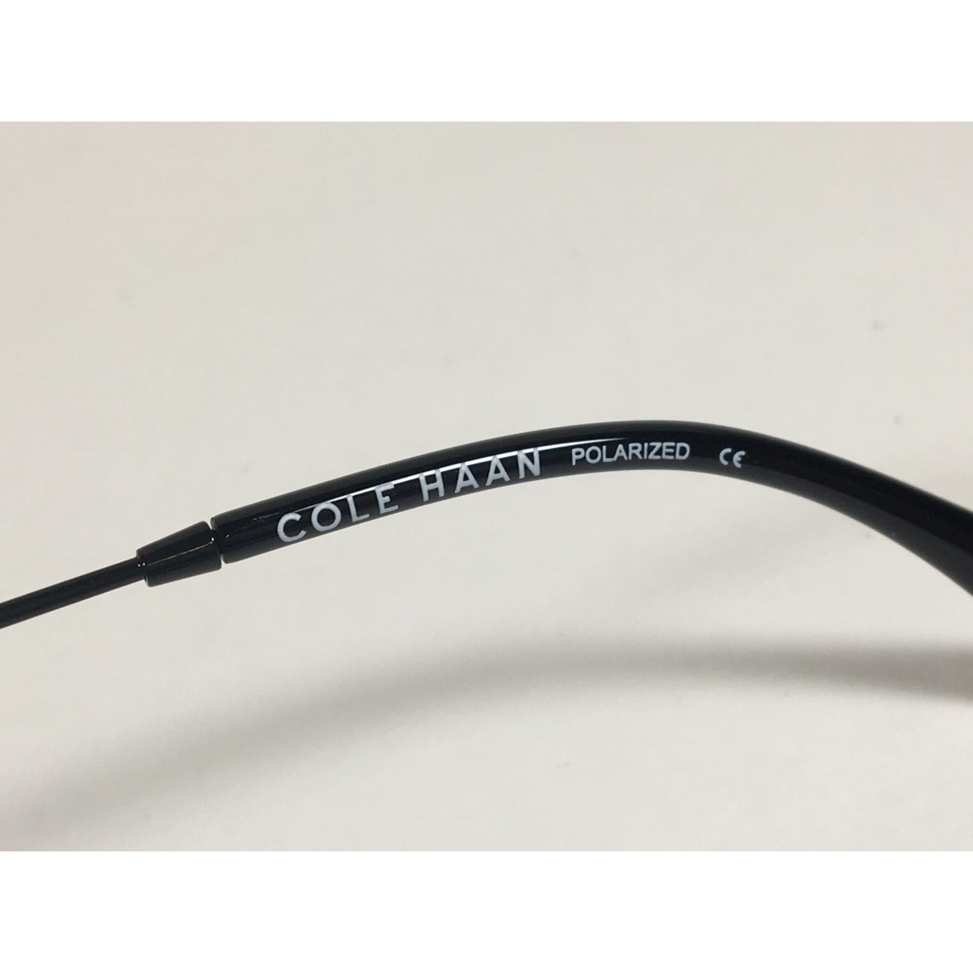 Cole Haan Polarized Round Sunglasses Black Blue Mirror Lens CH8004 001 BLACK - Sunglasses