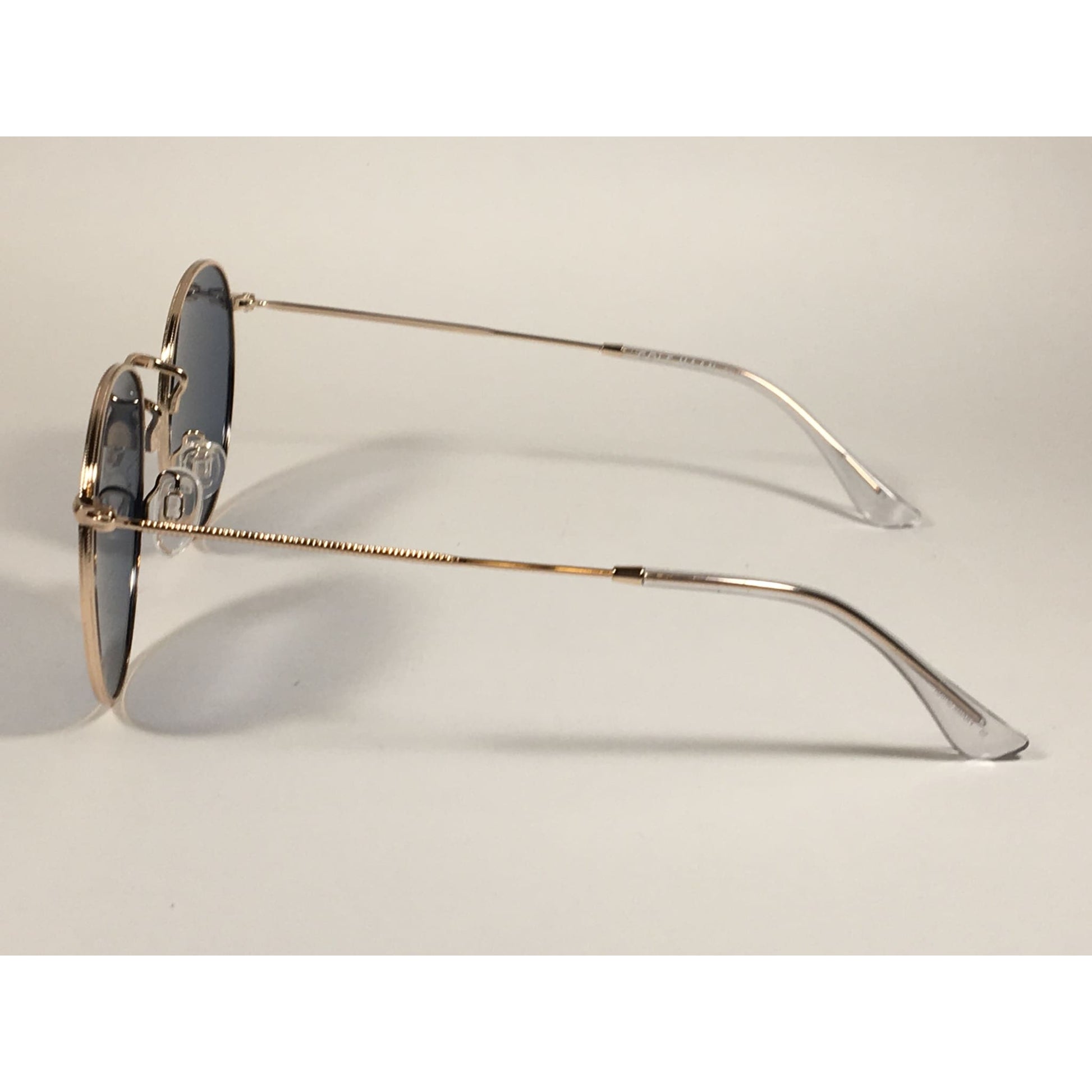 Cole Haan Polarized Round Sunglasses Gold Blue Gray Lens CH8004 717 GOLD - Sunglasses