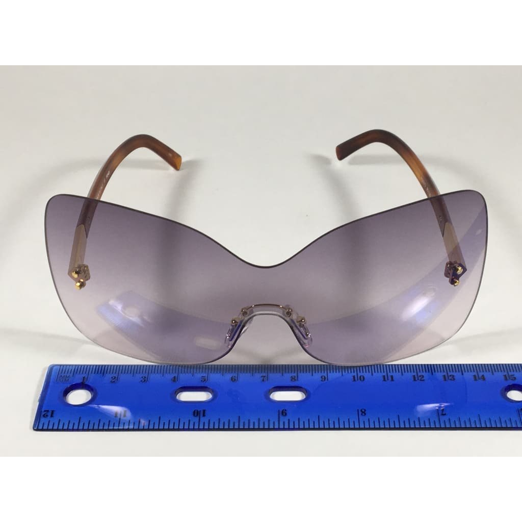 Fendi Runway Sunglasses Oversized Shield Butterfly Purple Gradient Lens Havana Frame Fs5273 513 - Sunglasses