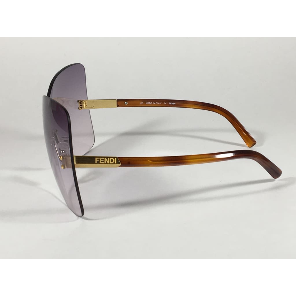 Fendi Runway Sunglasses Oversized Shield Butterfly Purple Gradient Lens Havana Frame Fs5273 513 - Sunglasses