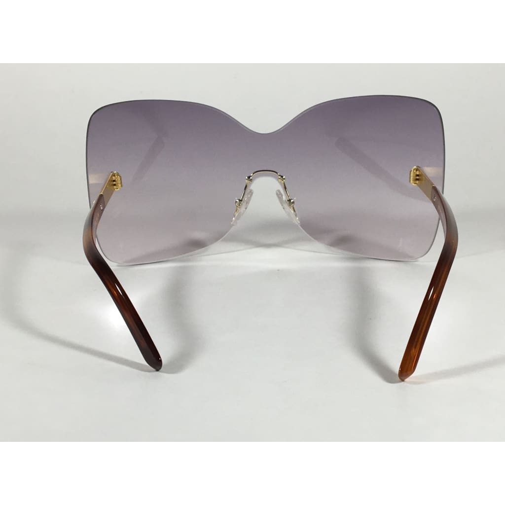 Fendi Runway Sunglasses Oversized Shield Butterfly Purple Gradient Lens Havana Frame Fs5273 513 - Sunglasses