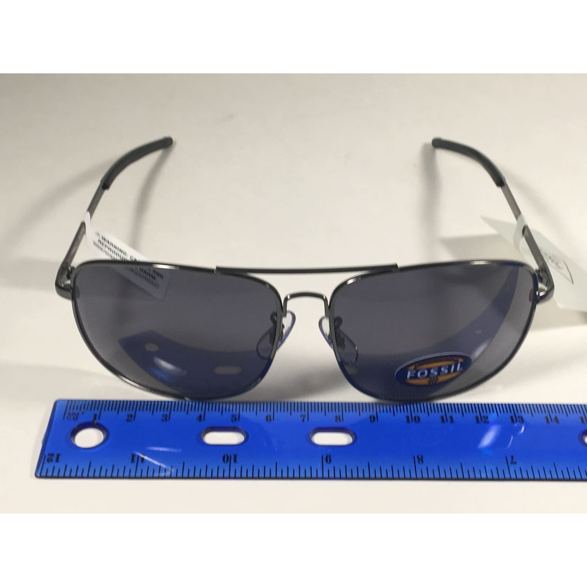 Fossil FM32 Navigator Sunglasses Gunmetal Gray Frame Gray Lens Mens - Sunglasses