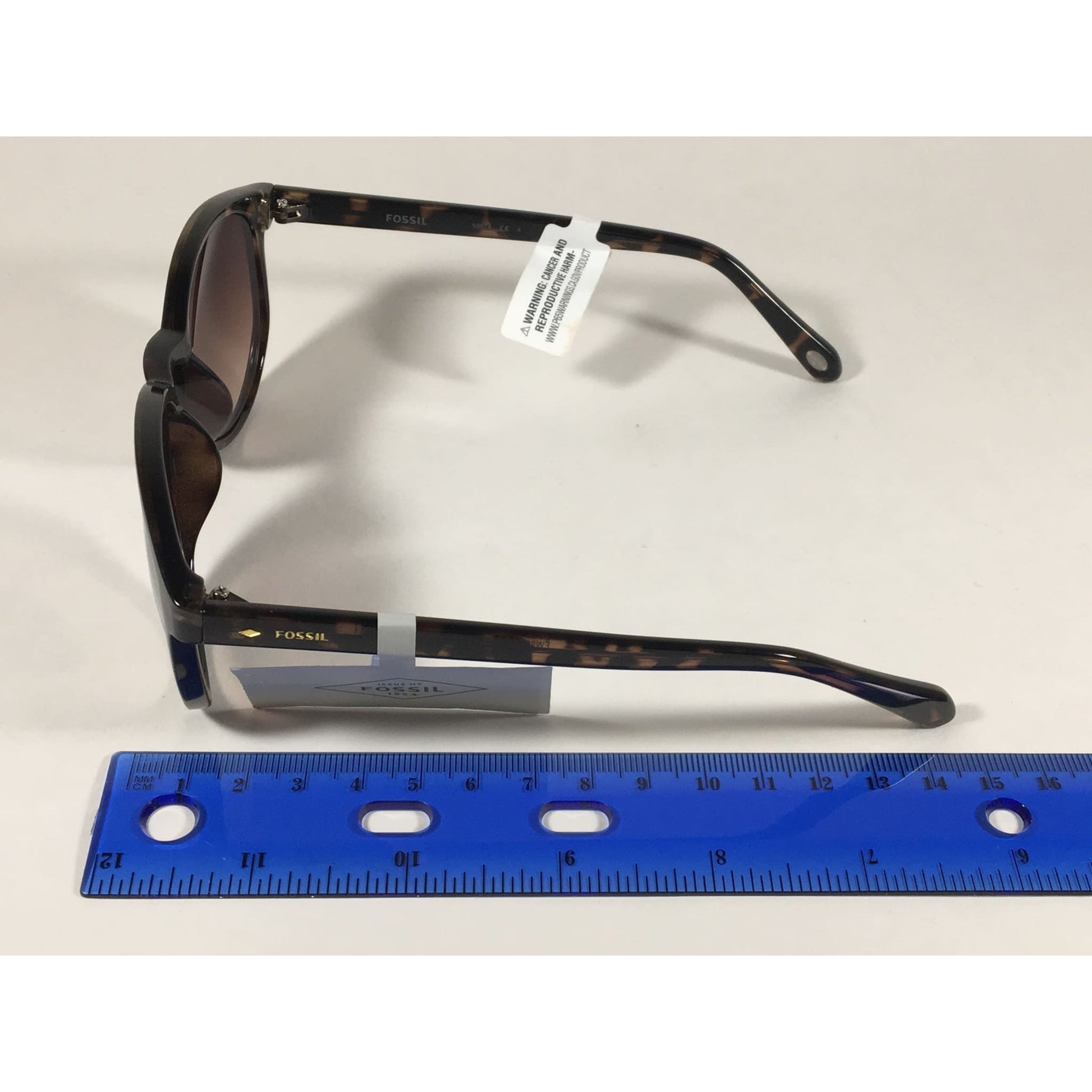 Fossil Fw95 Aviator Keyhole Sunglasses Brown Tortoise Frame Brown Gradient Lens - Sunglasses