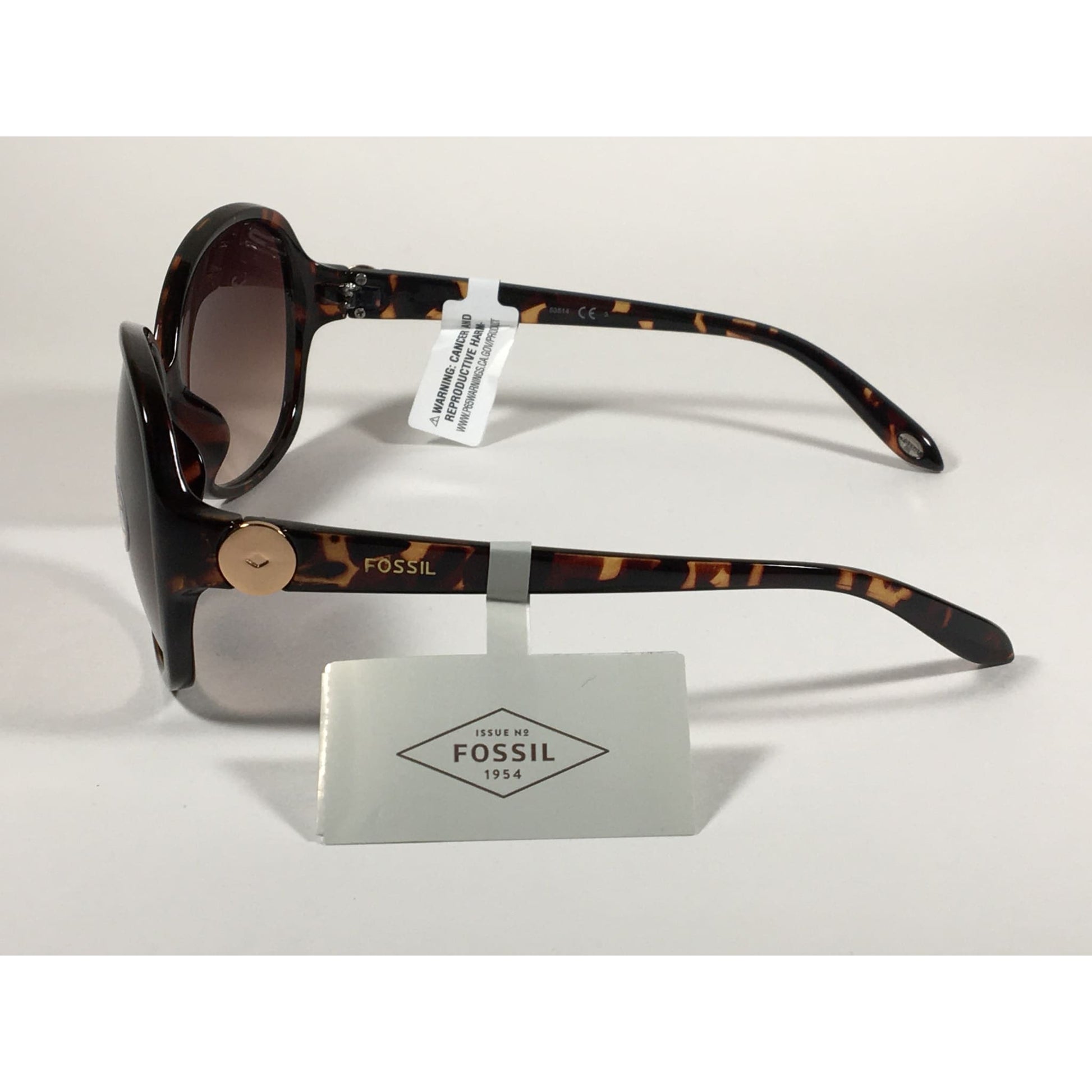 Fossil Oversized Sunglasses Brown Tortoise Brown Gradient Lens FW16 - Sunglasses