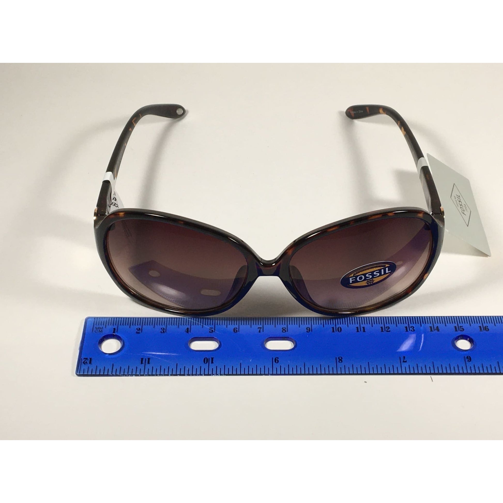 Fossil Oversized Sunglasses Brown Tortoise Brown Gradient Lens FW16 - Sunglasses