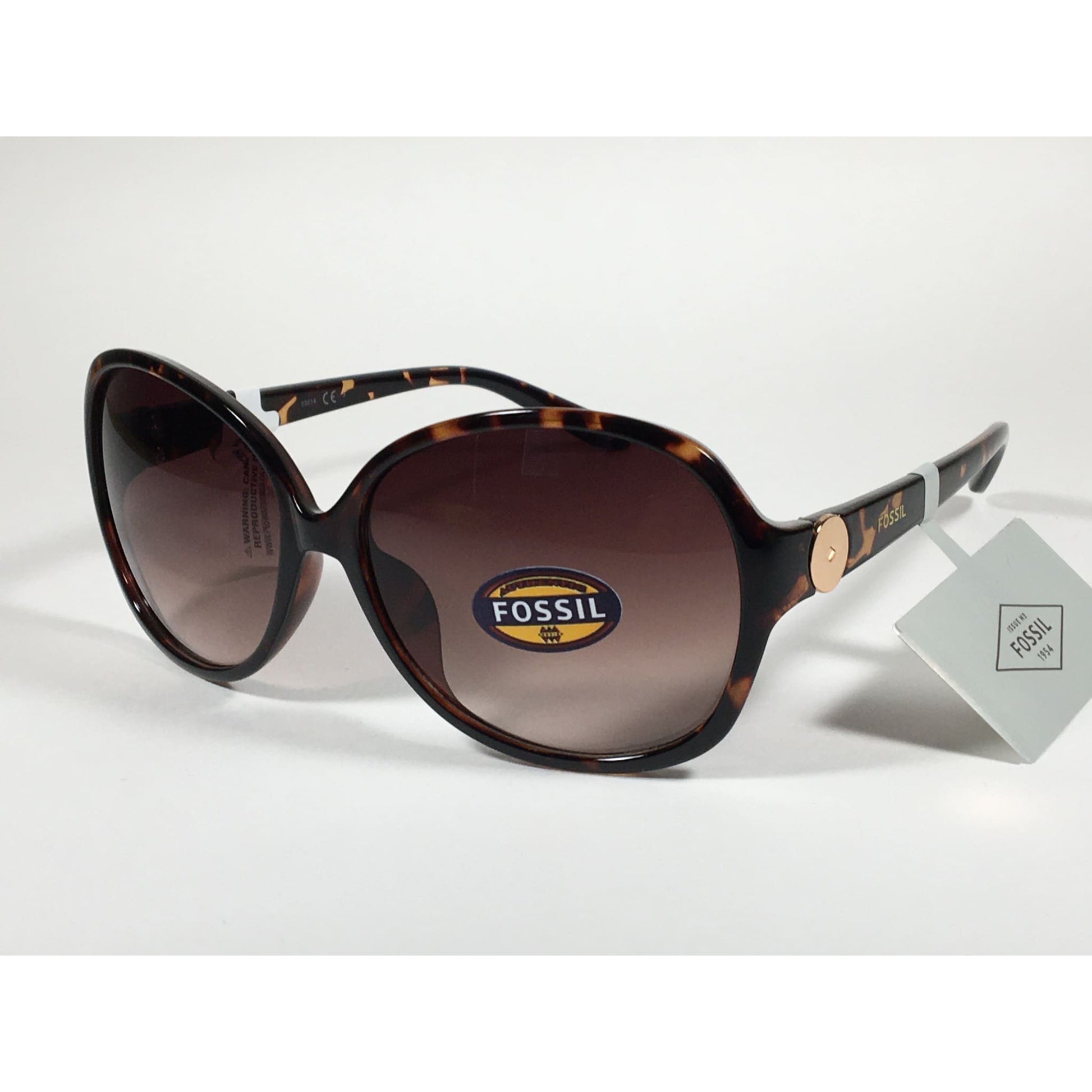 Fossil Oversized Sunglasses Brown Tortoise Brown Gradient Lens FW16 - Sunglasses