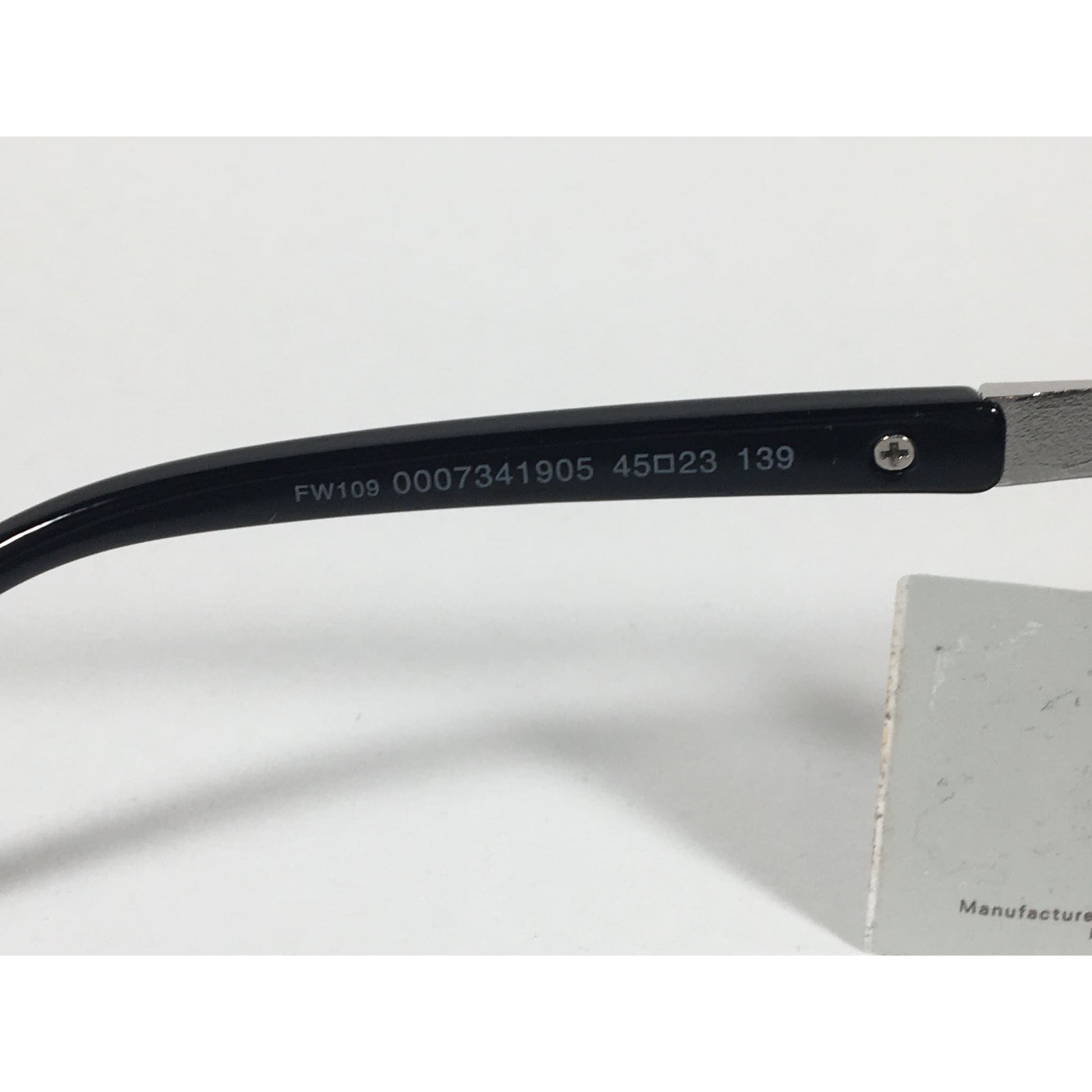 Fossil Round Keyhole Sunglasses FW109 Black Silver Frame Gray Gradient Lens - Sunglasses