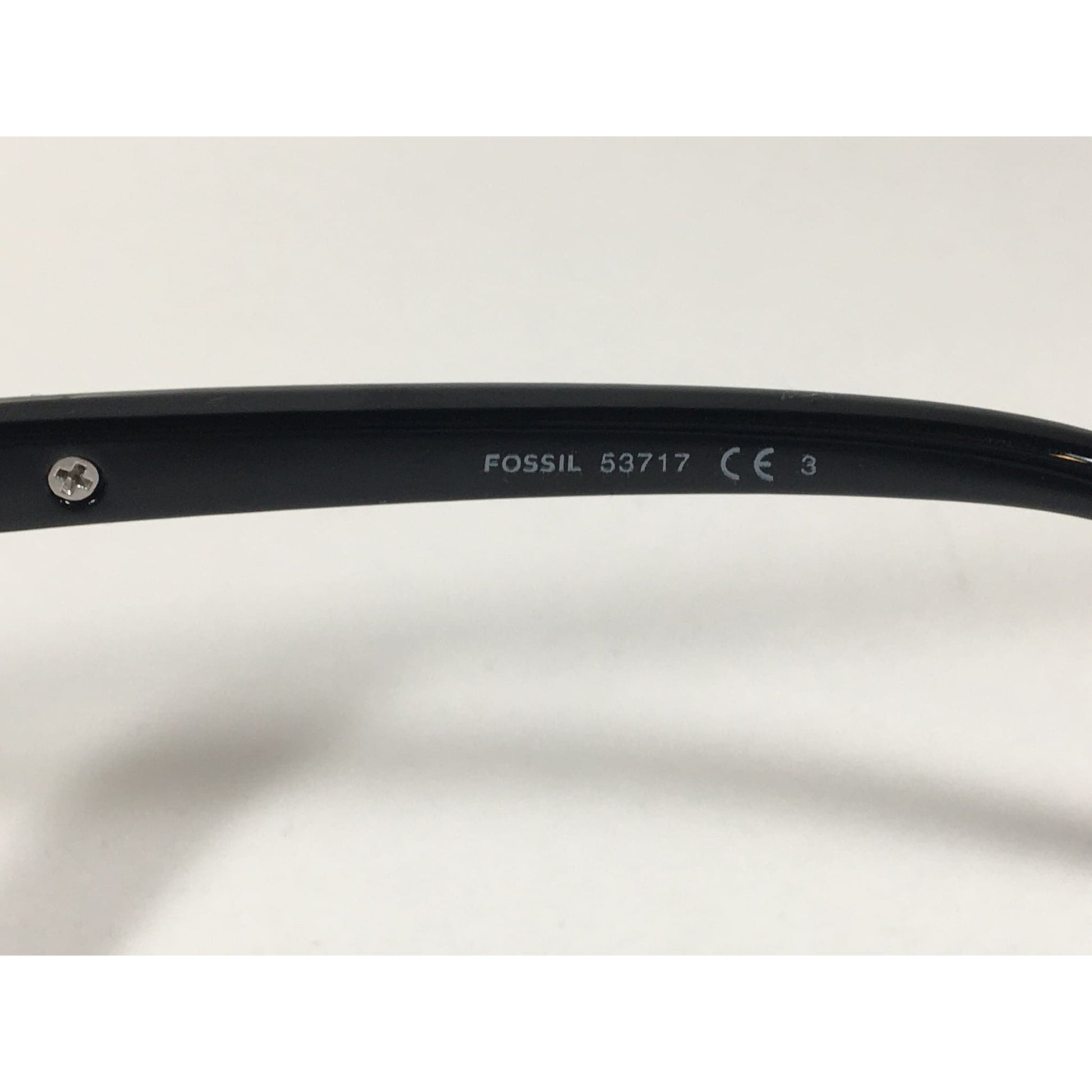 Fossil Round Keyhole Sunglasses FW109 Black Silver Frame Gray Gradient Lens - Sunglasses