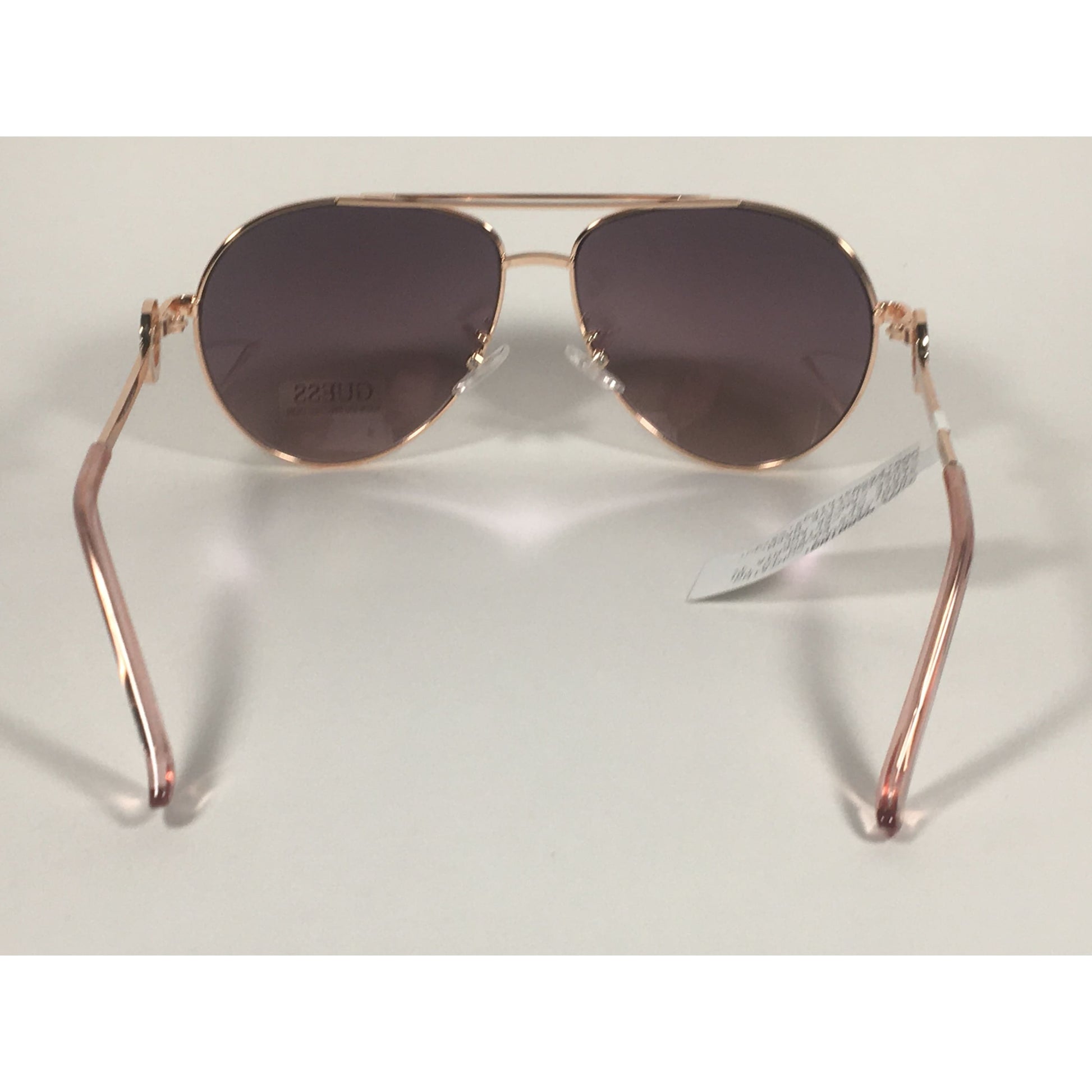 Guess Aviator Sunglasses Rose Gold Frame Silver Mirror Lens GF0364 28U - Sunglasses