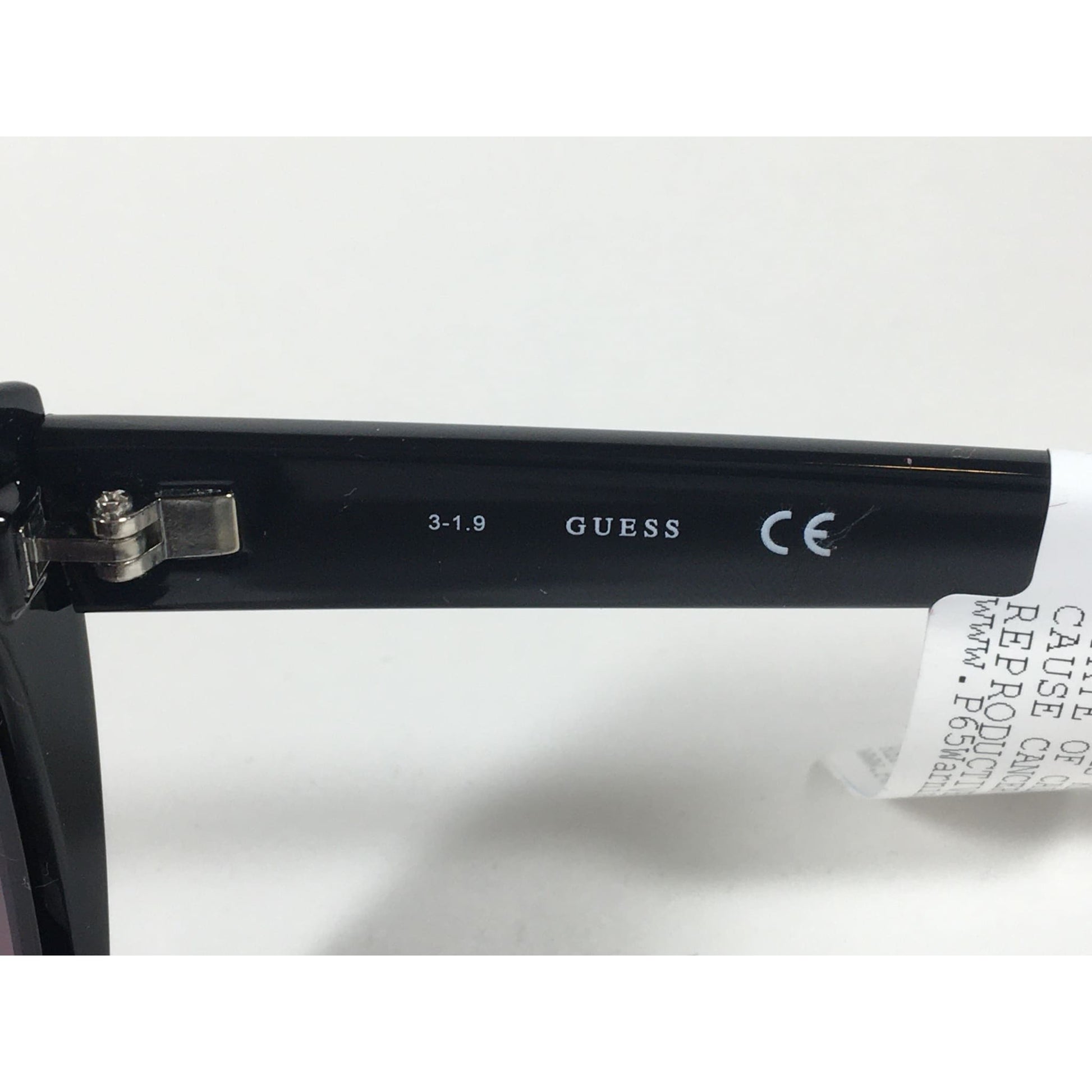 Guess Cat Eye Sunglasses Black And Gold With Silver Mirror Lens GF0357 01U - Sunglasses