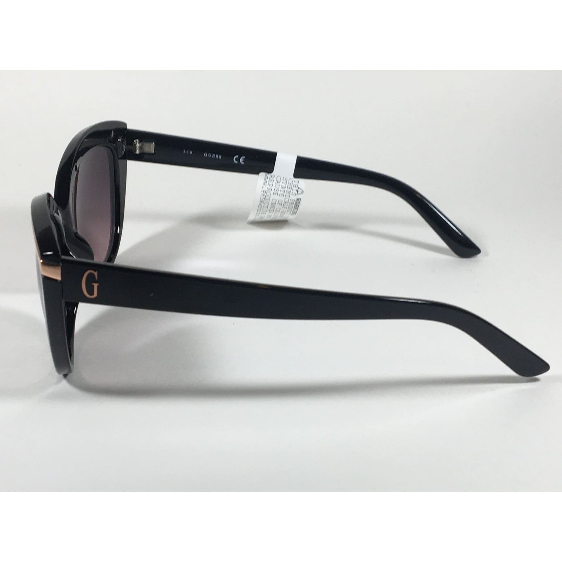 Guess Cat Eye Sunglasses Black And Gold With Silver Mirror Lens GF0357 01U - Sunglasses
