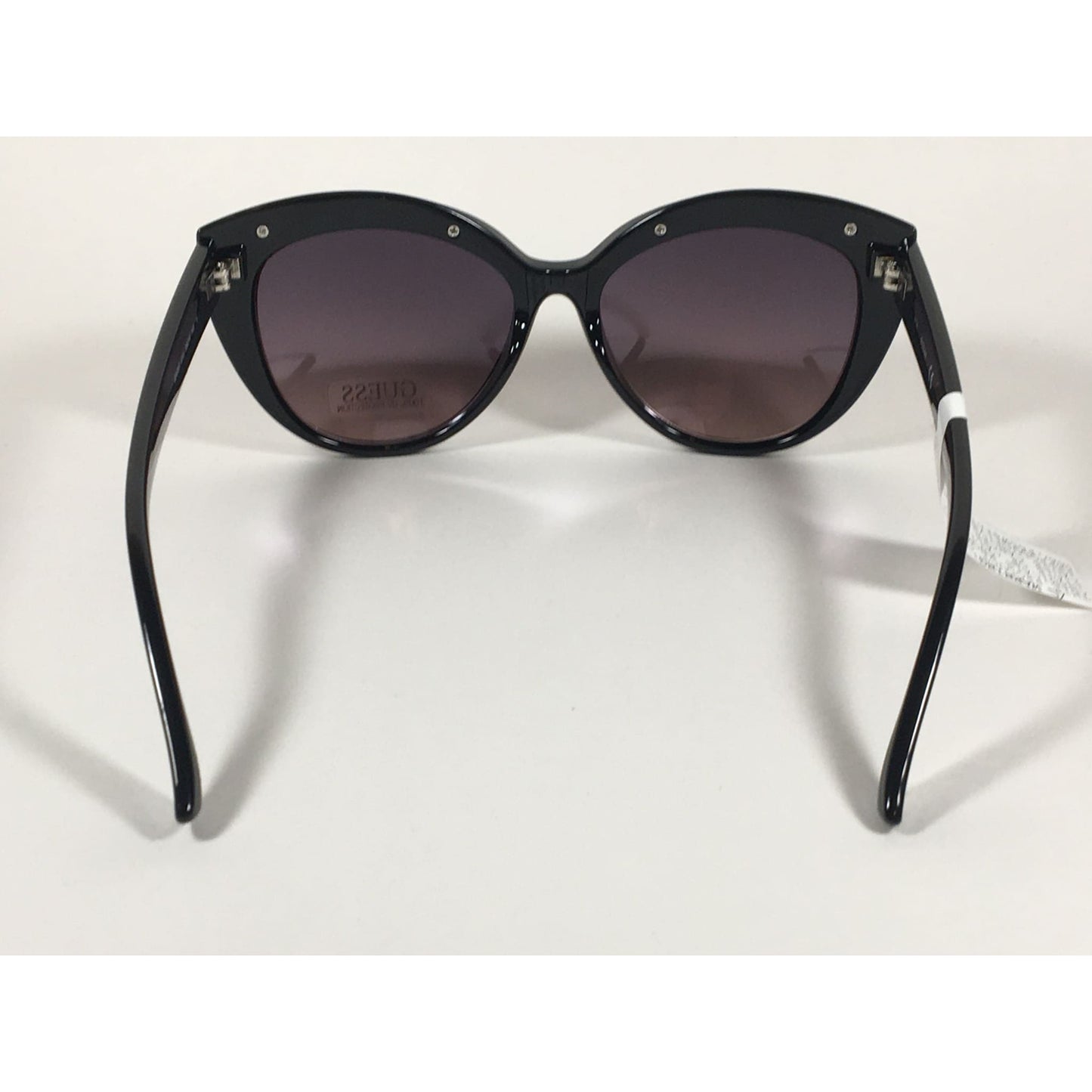 Guess Cat Eye Sunglasses Black And Gold With Silver Mirror Lens GF0357 01U - Sunglasses