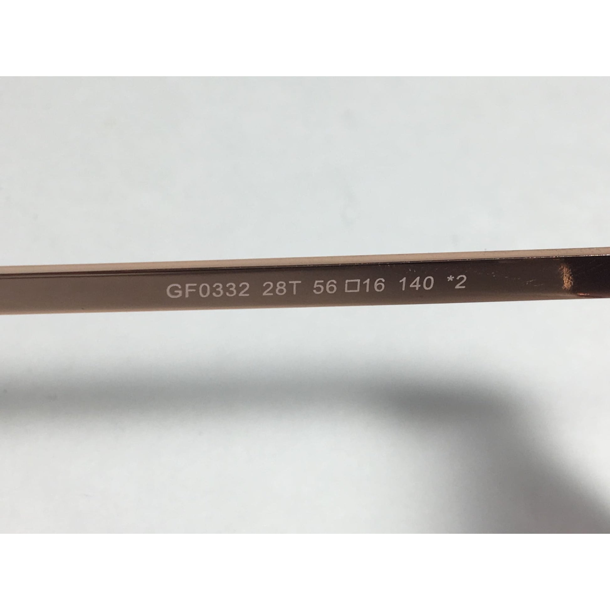 Guess Cat Eye Sunglasses Nude Peach Rose Gold Metal Silver Mirror Lens GF0332 28T - Sunglasses