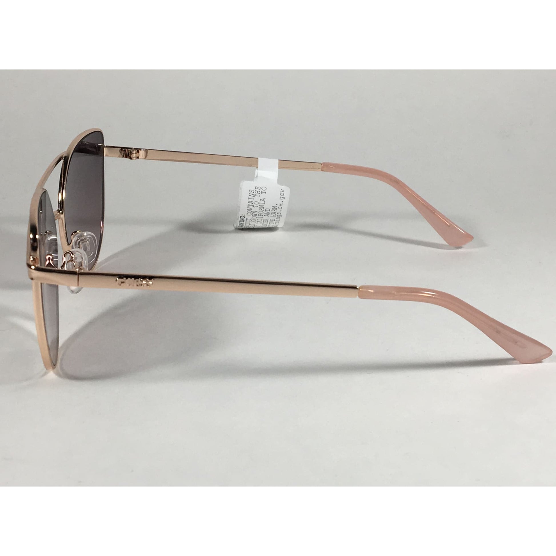 Guess Cat Eye Sunglasses Nude Peach Rose Gold Metal Silver Mirror Lens GF0332 28T - Sunglasses
