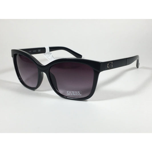 Guess Designer Sunglasses Matte Black Smoke Gradient Lens GF0300 01B - Sunglasses