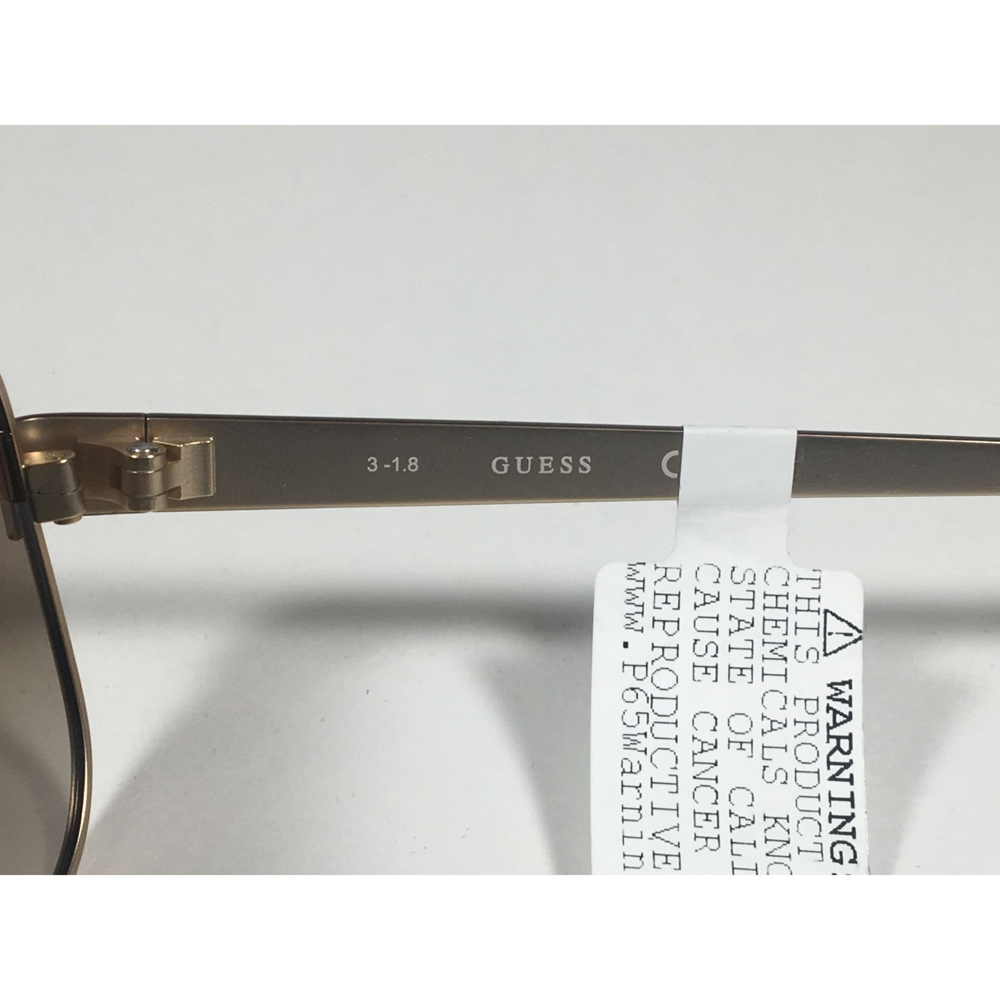 Guess Rectangle GU6931 32N Sunglasses Matte Gold Metal Frame Brown Gradient Lens - Sunglasses