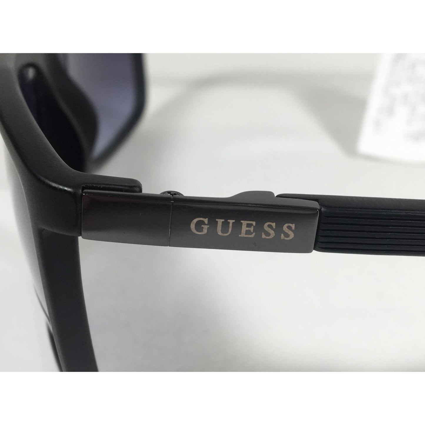 Guess Rectangle Sunglasses Matte Black Frame Blue Gradient Lens GF0191 02W - Sunglasses