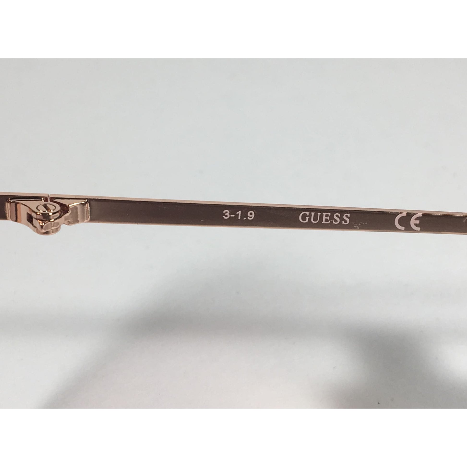 Guess Round Pearl Sunglasses Rose Gold Metal Frame Pink Lens GF0355 28T - Sunglasses