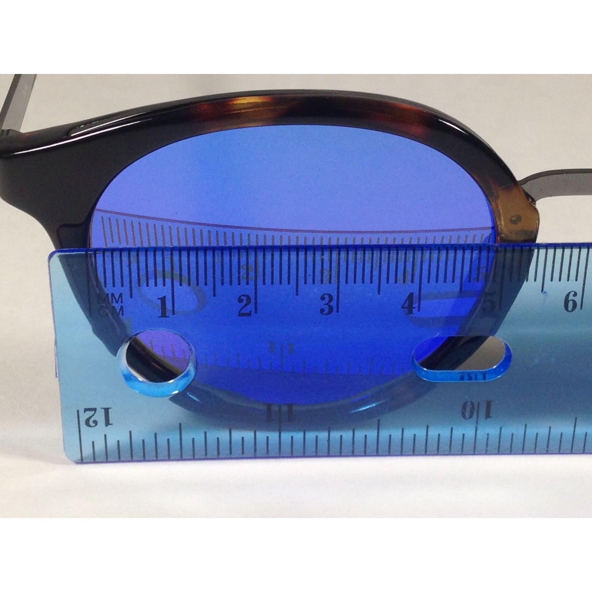 Guess Round Sunglasses GF0305 53X Brown Tortoise and Gunmetal Frame Blue Mirror Lens - Sunglasses