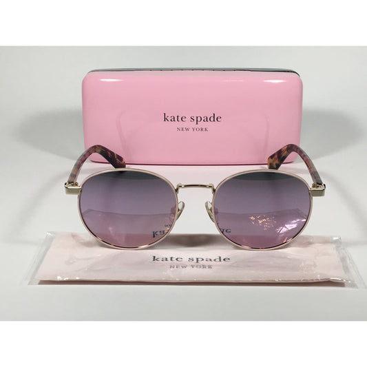 Kate Spade Adelais Pilot Sunglasses Pink Havana Tortoise Pink Mirror Lens ADELAIS/S HT80J - Sunglasses
