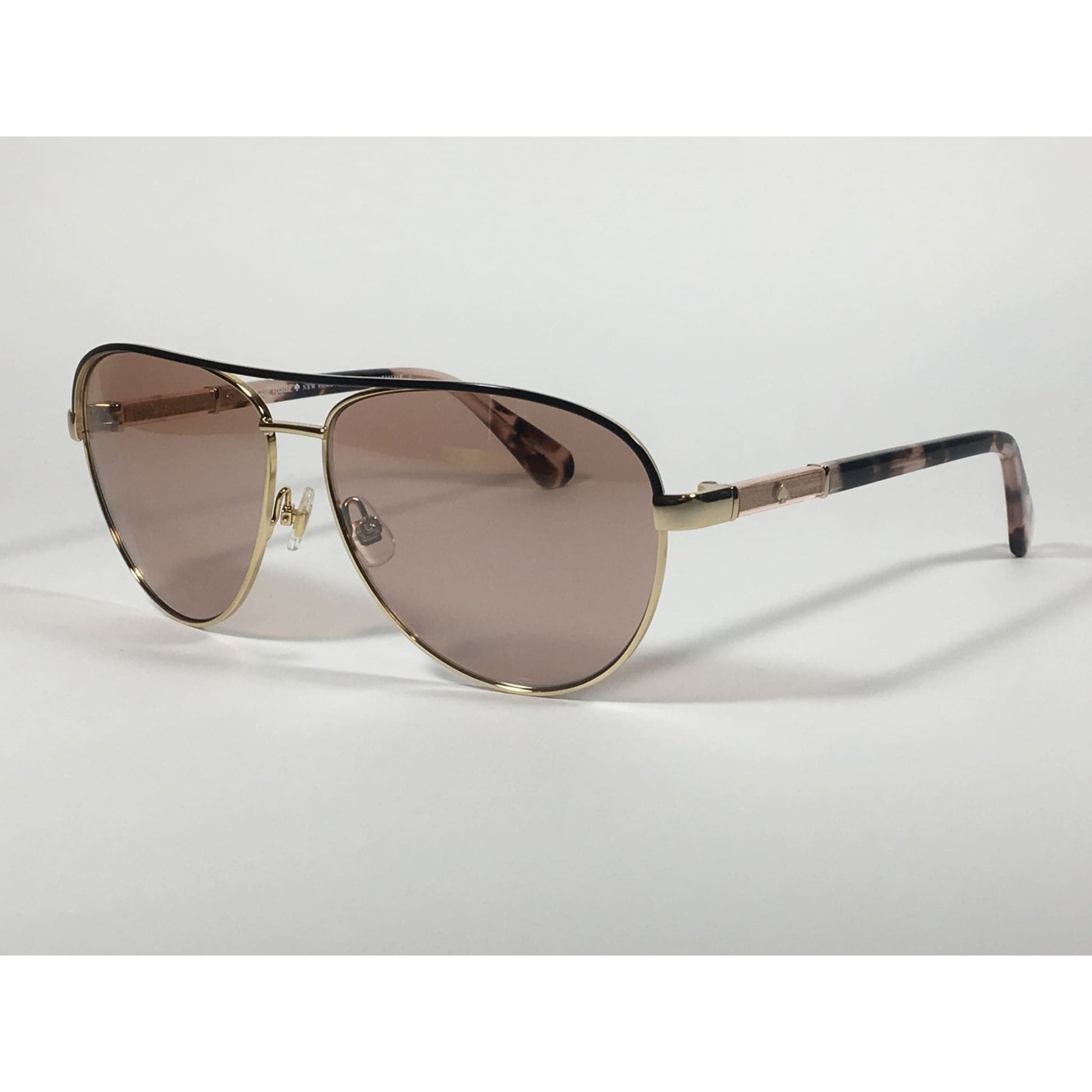 Kate Spade Pilot Sunglasses Light Gold Havana Tortoise Frame Pink Lens EMILYANN/S Q0J2S - Sunglasses
