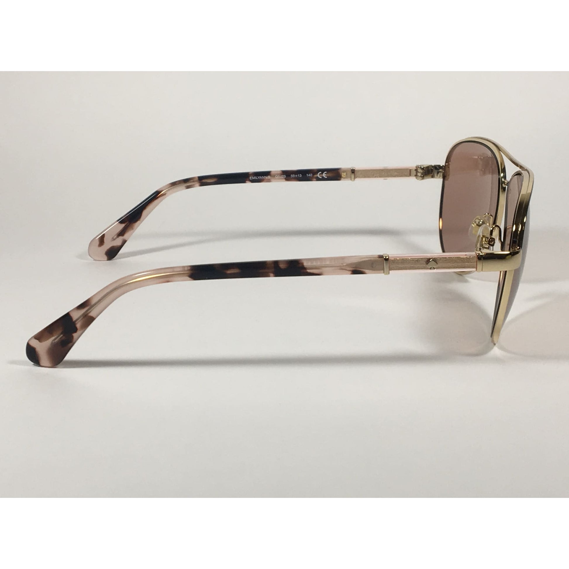 Kate Spade Pilot Sunglasses Light Gold Havana Tortoise Frame Pink Lens EMILYANN/S Q0J2S - Sunglasses