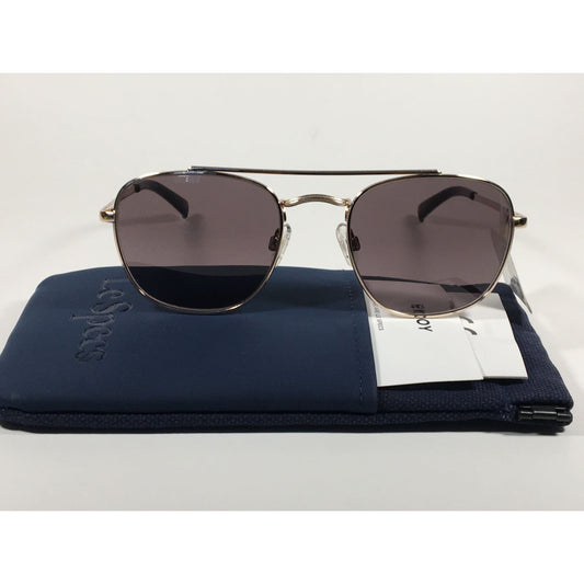 Le Specs Harlem Hustler Navigator Aviator Sunglasses Gold Frame Brown Gray Lens LSP1802442 - Sunglasses